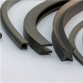 Composite extruded conductive rubber strip