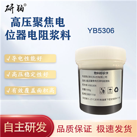 High voltage focusing potentiometer resistor paste