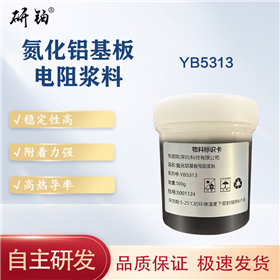 Aluminum nitride substrate resistor paste