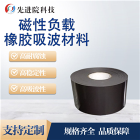 Magnetic loaded rubber absorbing material