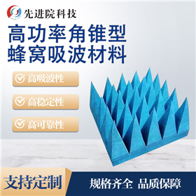 High power conical honeycomb absorbing material